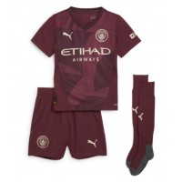 Camisa de time de futebol Manchester City Jeremy Doku #11 Replicas 3º Equipamento Infantil 2024-25 Manga Curta (+ Calças curtas)